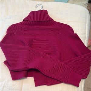 House of Harlow 1960 Purple Cowl Turtleneck Sweater